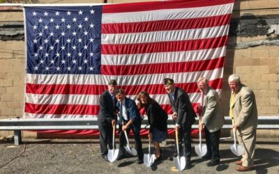 Groundbreaking ceremony in 2019 for the renovation that provided 6 housing units for homeless veterans.