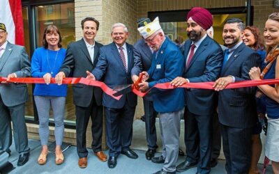 Members of Post 107 at the Veterans Center of Hoboken ribbon cutting ceremony for Phase 1.